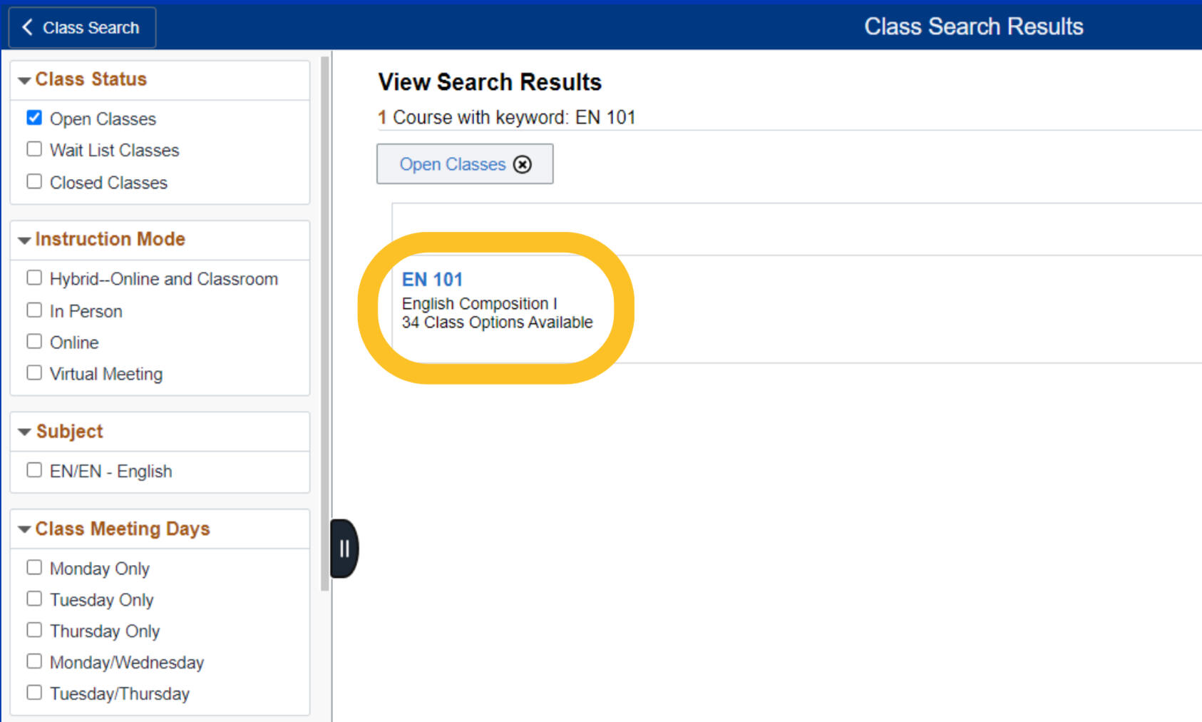 GRCC Class Registration