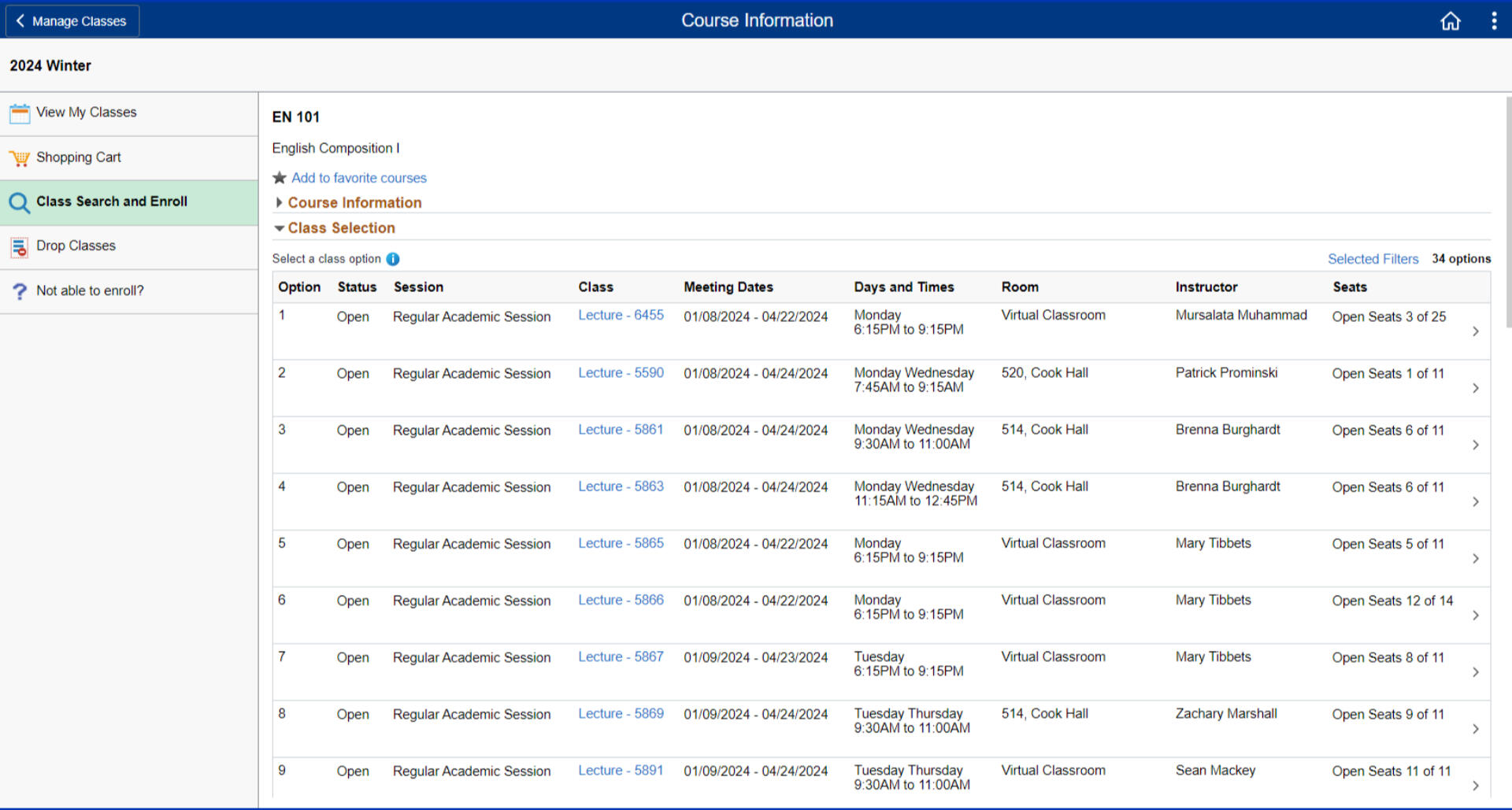 GRCC Class Registration